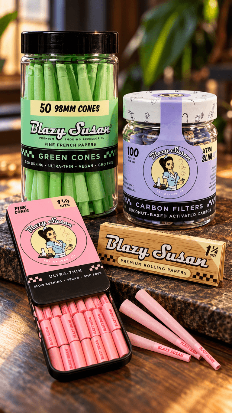 Blazy Susan rolling papers cones filters