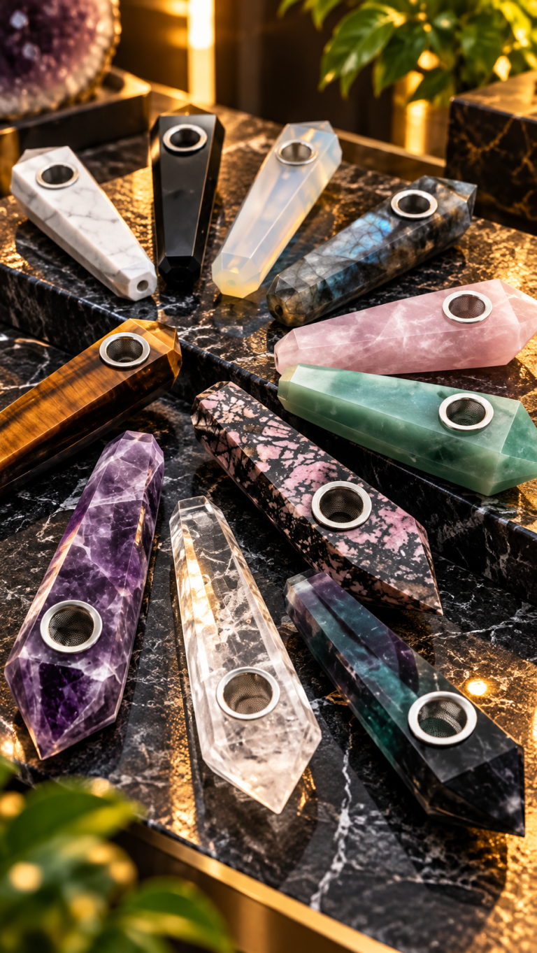 Crystal Pipe w Metal Screens